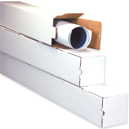 4 x 4 x 37" White Square Mailing Tubes