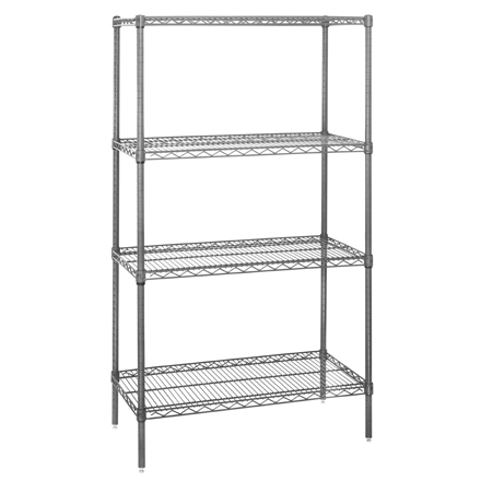 48 x 18 x 63" - 4 Shelf Wire Shelving Starter Unit