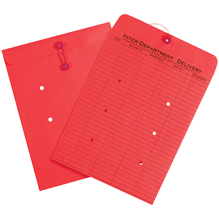10 x 13" Red Inter-Department Envelopes