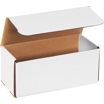 9 x 4 x 4" White Corrugated Mailers